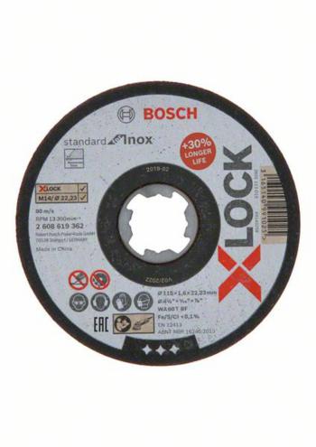 Bosch Accessories X-LOCK 2608619362 rezný kotúč rovný  115 mm  1 ks