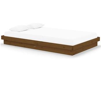 Rám postele medovo hnedý masívne drevo 120 × 200 cm, 819905