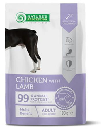 Nature's Protection Adult Multi benefit chicken & lamb 22 x 100 g