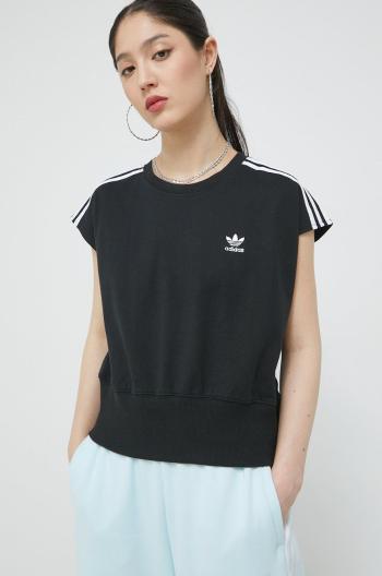 Bavlnené tričko adidas Originals čierna farba,