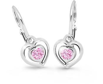 Cutie Jewellery Detské srdiečkové náušnice C2752-10-X-2 ružová