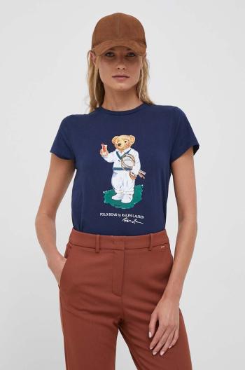 Bavlnené tričko Polo Ralph Lauren x The Championships Wimbledon tmavomodrá farba