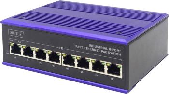 Digitus DN-650108 priemyselný ethernetový switch 10 / 100 MBit/s IEEE 802.3af (12.95 W), IEEE 802.3at (25.5 W)
