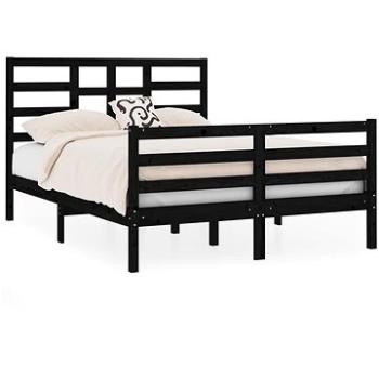 Rám postele čierny masívne drevo 120 × 190 cm Small Double, 3105834