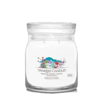 YANKEE CANDLE Signature Vonná sviečka stredná 2 knôty Magical Bright Lights 368 g