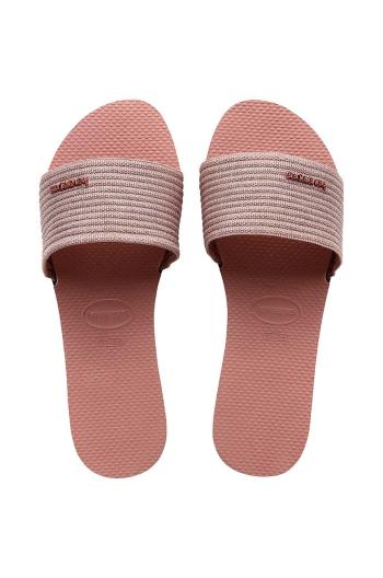 Šľapky Havaianas YOU MALTA METALLIC dámske, ružová farba, 4147312.3544