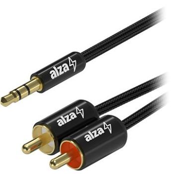 AlzaPower AluCore 3.5mm Jack (M) to 2× RCA (M) 10 m čierny (APW-CBA3JM2RCA010B)