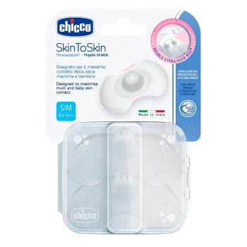 CHICCO Chránič bradaviek SkinToSkin silikón S/M 2 ks