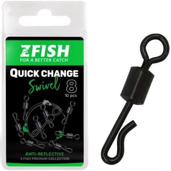 Zfish obratlík quick change swivel matt 10 ks - veľkosť 12 nosnosť 20 kg