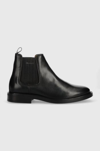 Kožené topánky chelsea Gant St Akron pánske, čierna farba