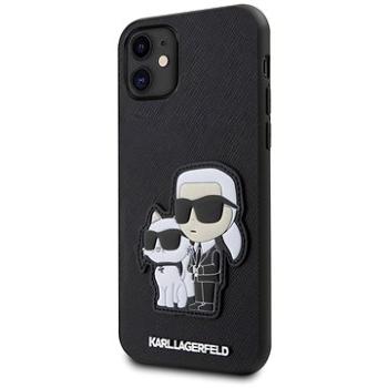 Karl Lagerfeld PU Saffiano Karl and Choupette NFT Zadný Kryt na iPhone 11 Black (KLHCN61SANKCPK)