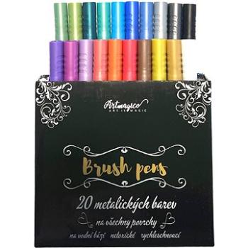 Artmagico Brush pens 20 ks metalické odiene (230)