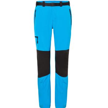 James & Nicholson Pánske trekingové nohavice JN1206 - Jasná modrá / tmavomodrá | XXL