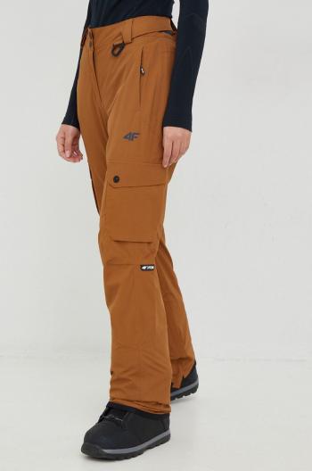 Snowboardové nohavice 4F hnedá farba