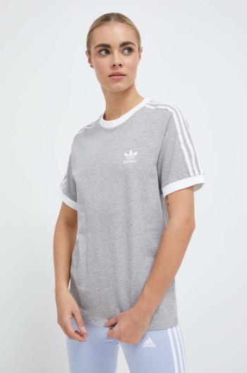 Bavlnené tričko adidas Originals šedá farba