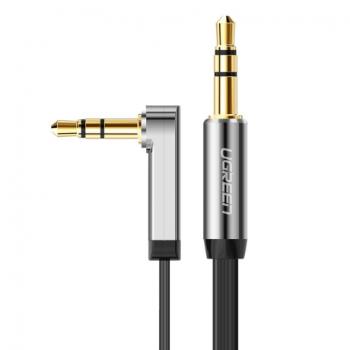 Ugreen AV119 Flat audio kábel 3.5mm mini jack 0.5m, čierny (AV119 10596)