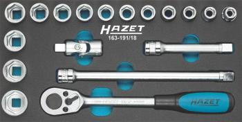 Hazet  súprava nástrčných kľúčov metrický 1/2" (12.5 mm) 18-dielna 163-191/18