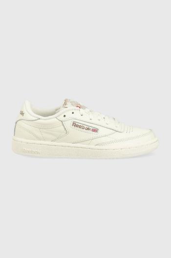 Kožené tenisky Reebok Classic Club C 85 biela farba