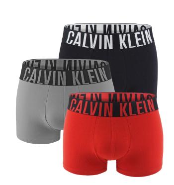 CALVIN KLEIN - boxerky 3PACK Intense power pompeian red & gray sky color - limitovana edicia-L (91-96 cm)