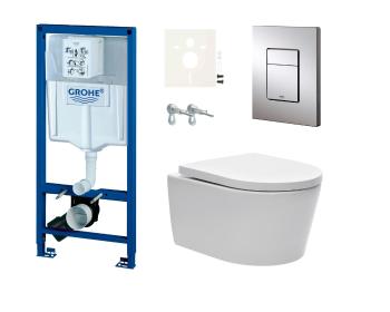 Cenovo zvýhodnený závesný WC set Grohe do ľahkých stien / predstenová montáž + WC SAT Brevis SIKOGRSBR1S