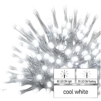 EMOS Standard LED spojovací řetěz blikající – rampouchy, 2,5 m, venkovní, studená bílá (D1CC02)