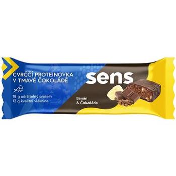 SENS Cvrčia Proteínovka v tmavej čokoláde 60g, banán & čokoláda (4260624011509)