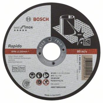 Bosch Accessories 2608602221 2608602221 rezný kotúč rovný  125 mm 22.23 mm 1 ks