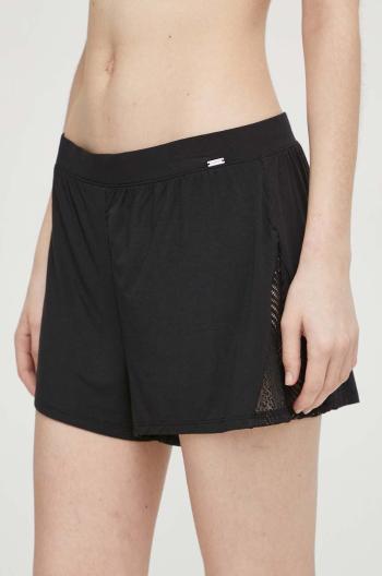 Pyžamové šortky Calvin Klein Underwear dámske,čierna farba,čipkovaná,000QS7190E