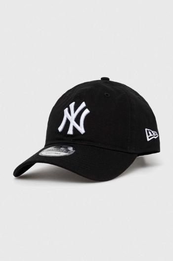 Bavlnená šiltovka New Era čierna farba, s nášivkou, NEW YORK YANKEES