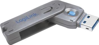 LogiLink zámok portu USB USB PORT LOCK, 1 KEY  strieborná, modrá  vr. 1 kľúče AU0044