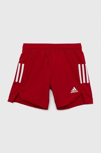 Detské krátke nohavice adidas Performance CONDIVO21 SHOY červená farba, nastaviteľný pás