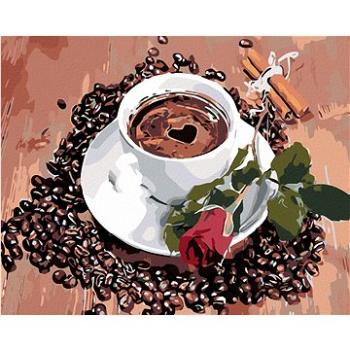 Maľovanie podľa čísel – Šálka kávy a ruža (HRAmal00263nad)