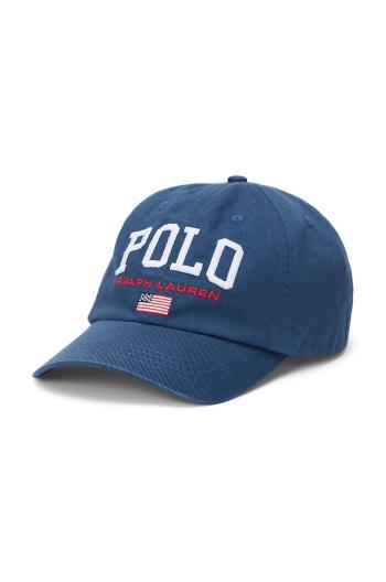 Detská bavlnená šiltovka Polo Ralph Lauren tmavomodrá farba, s nášivkou, 323940810001