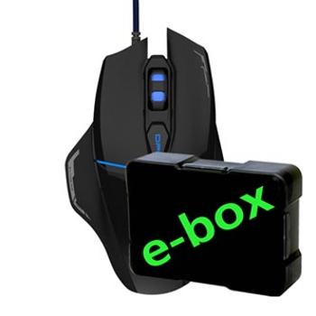 E-blue Myš Mazer V2, 2500DPI, optická, 6tl., drátová USB, černá, herní, e-box