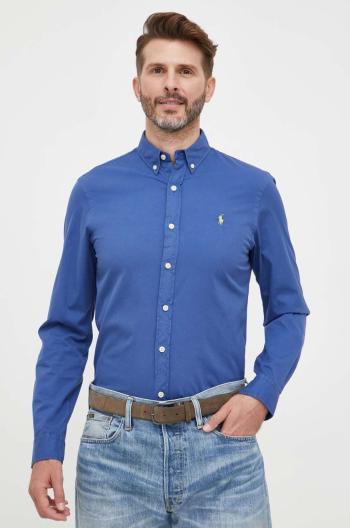 Bavlnená košeľa Polo Ralph Lauren pánska, slim, s golierom button-down