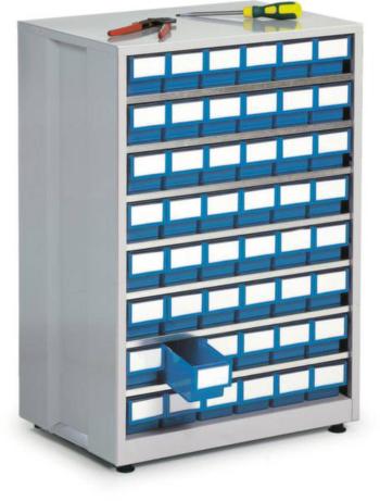 Treston 4840-6 skladová skriňa   (š x v x h) 605 x 870 x 410 mm svetlo sivá, modrá 1 ks