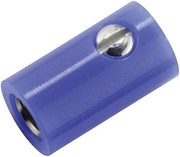 Kahlert Licht  mini laboratórne zásuvka zásuvka, rovná Ø pin: 2.6 mm modrá 1 ks