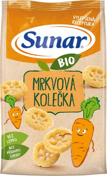 Sunar BIO detské chrumky mrkvové kolieska 45 g