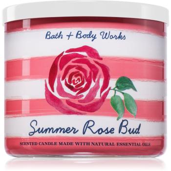 Bath & Body Works Summer Rose Bud vonná sviečka 411 g