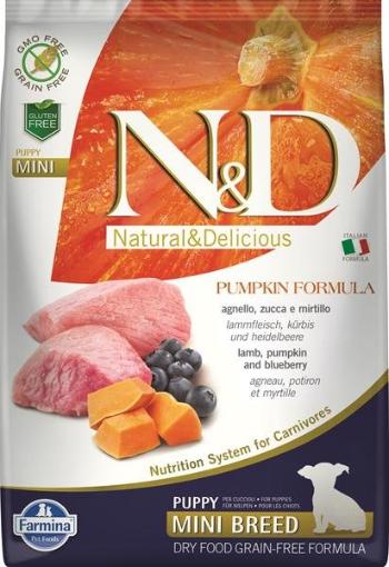 Farmina N&D dog PUMPKIN (GF) puppy mini, lamb & blueberry 7kg