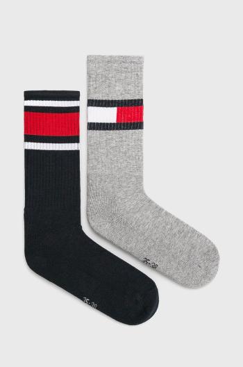 Detské ponožky Tommy Hilfiger (2-pak) šedá farba