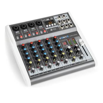 Vonyx VMM-K602 6-kanálový hudobný mixážny pult, bluetooth, USB-Audio-Interface