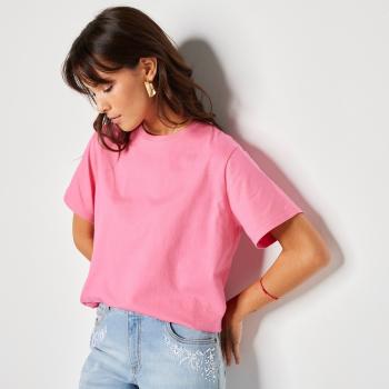 Blancheporte Voľné jednofarebné tričko ružová 54