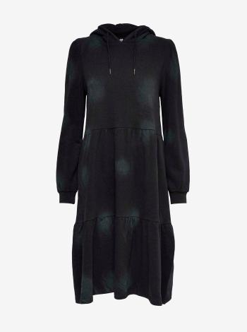 Čierne mikinové šaty s kapucou Jacqueline de Yong Fia