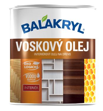 Voskový olej BALAKRYL - interiérový olej na drevo (podlaha, nábytok, steny) 0,75 l dub biely