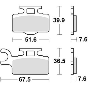 Braking brzdové doštičky (sinterová zmes CM44) (2 ks) M501 – 258 (M501-258)