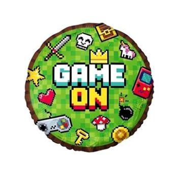 Balónik fóliový game on – pixel – minecraft – 45 cm (5902973148237)