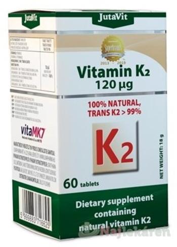 JutaVit Vitamín K2 prírodný 120 µg 60 tabliet