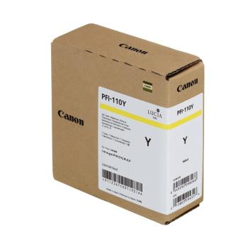 Canon originálna cartridge PFI110Y, yellow, 160ml, 2367C001, Canon imagePROGRAF TX-2000, TX-3000, TX-3000, TX-4000