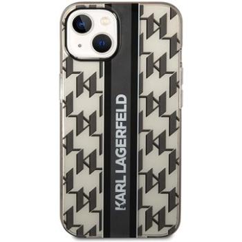 Karl Lagerfeld Monogram Vertical Stripe Zadný Kryt pre iPhone 14 Black (KLHCP14SHKLSPCK)